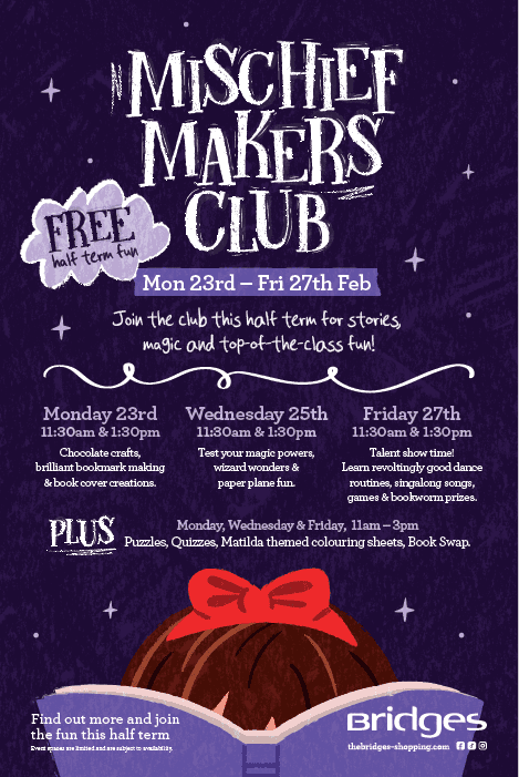 Free Half Term Fun at The Bridges with VR Adventures and Matilda Magic