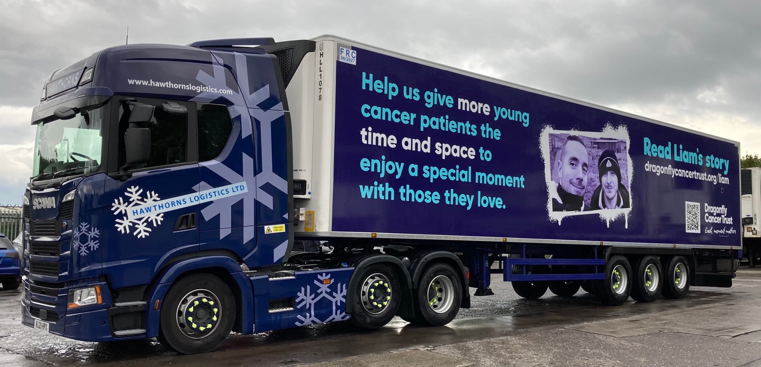 Lorries Helping to Raise Awareness of Dragonfly Cancer Trust