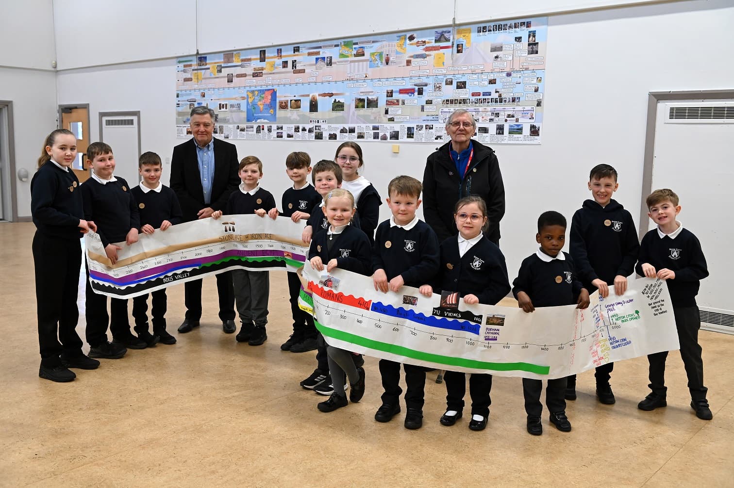 Local Schools and Residents Help Create Banner Celebrating Hetton’s Past