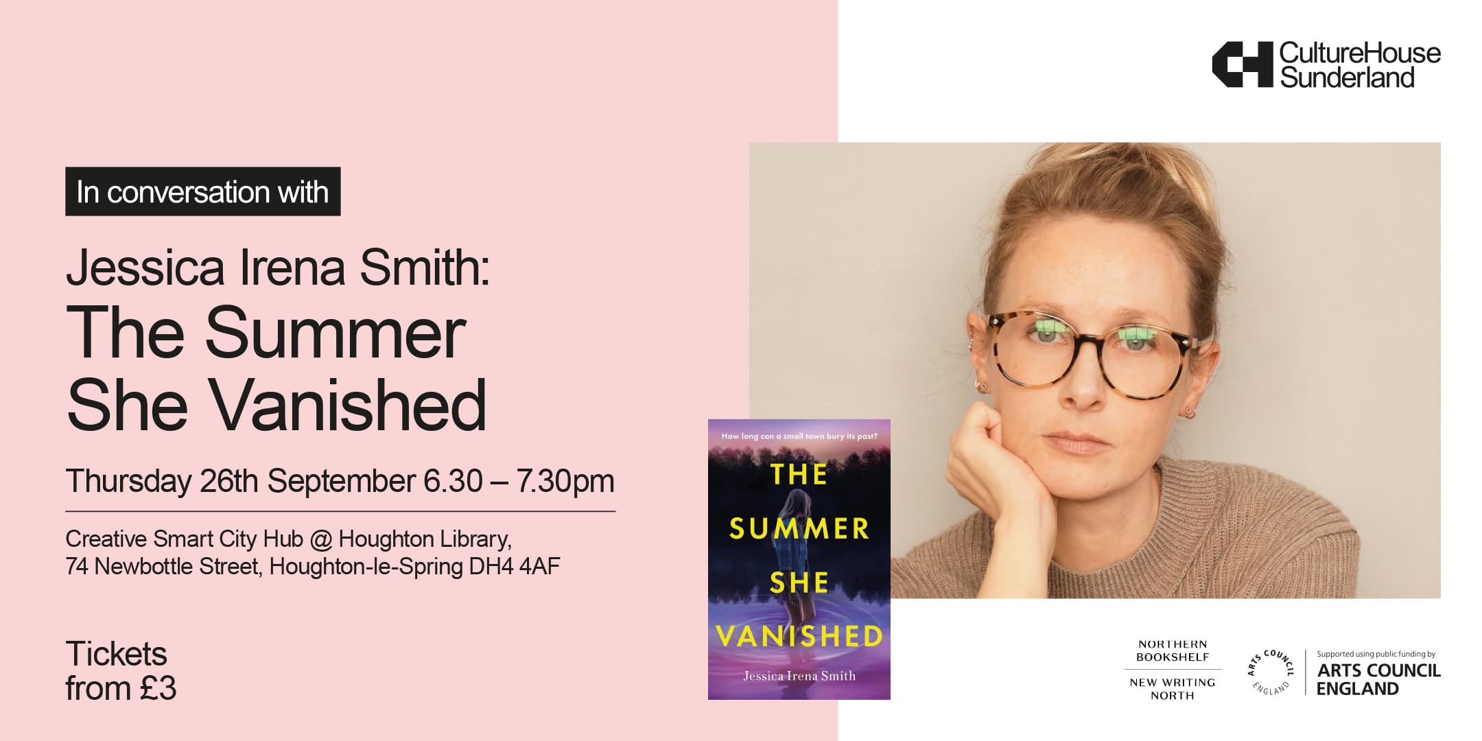 Join Crime Novelist Jessica Irena Smith at Culture House Sunderland for an Unmissable Book Talk