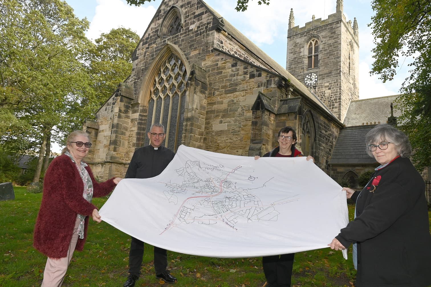 Stitched with Love: Houghton Crafters Create Magical Fabric Map for Houghton Feast