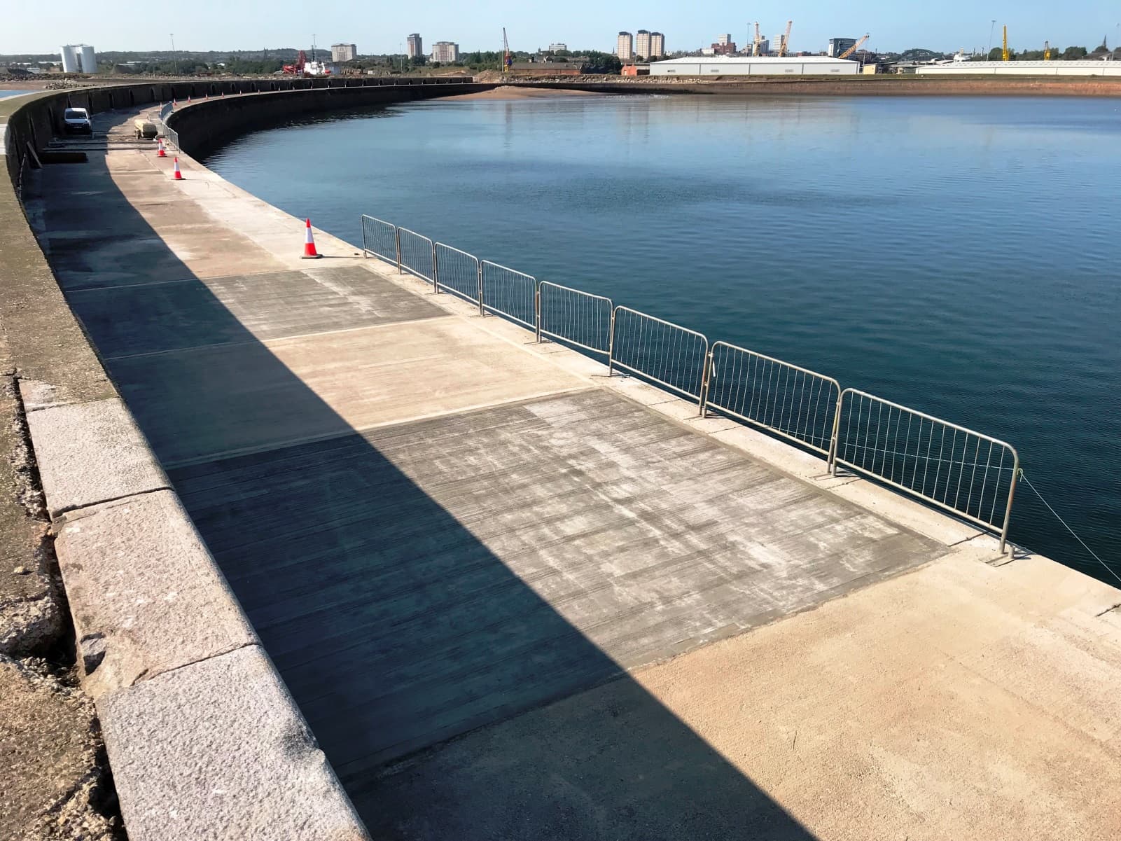 Work on Sunderland Piers Goes on after Immense Battering in Storms