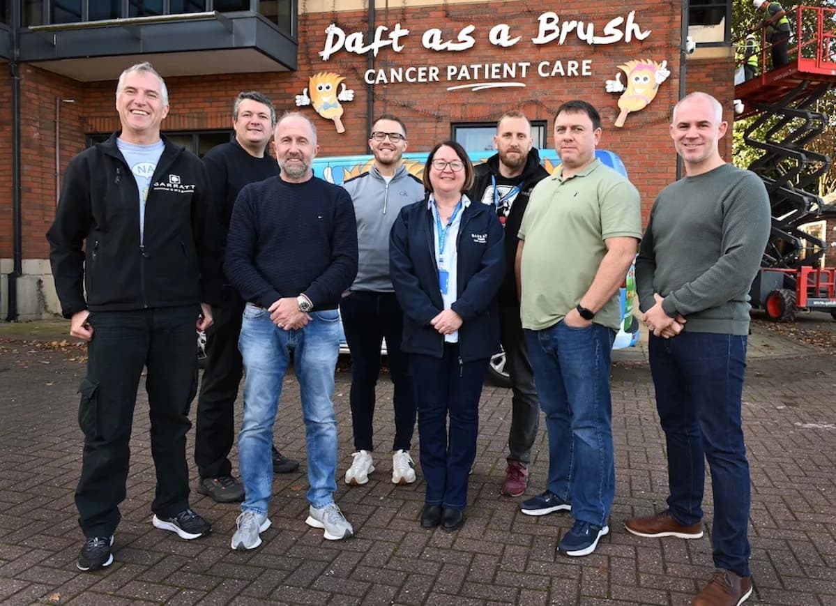Local Housebuilders Support Daft as a Brush Cancer Patient Care this Festive Season