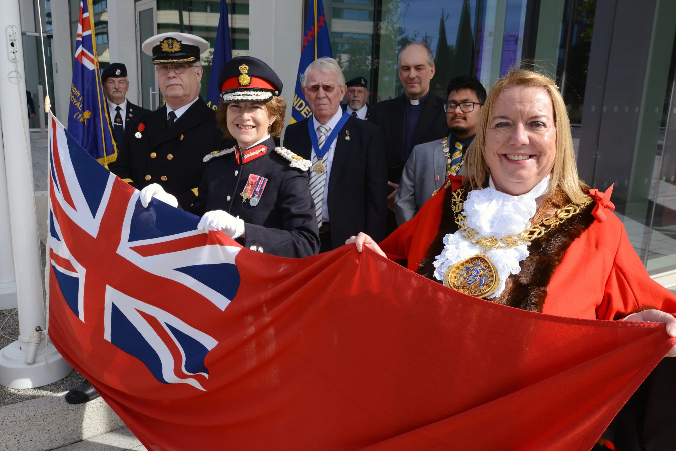 Sunderland Commemorates Merchant Navy Day with Red Ensign Flag Raising