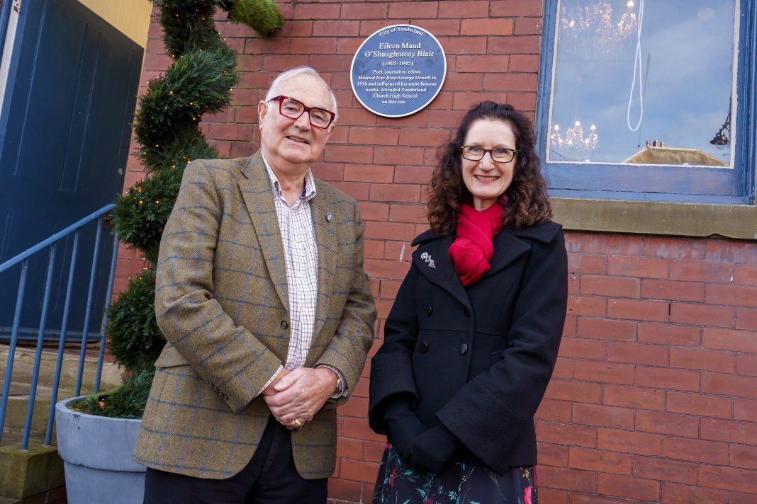Unveiling the Blue Plaque of Eileen O'Shaughnessy in Sunderland
