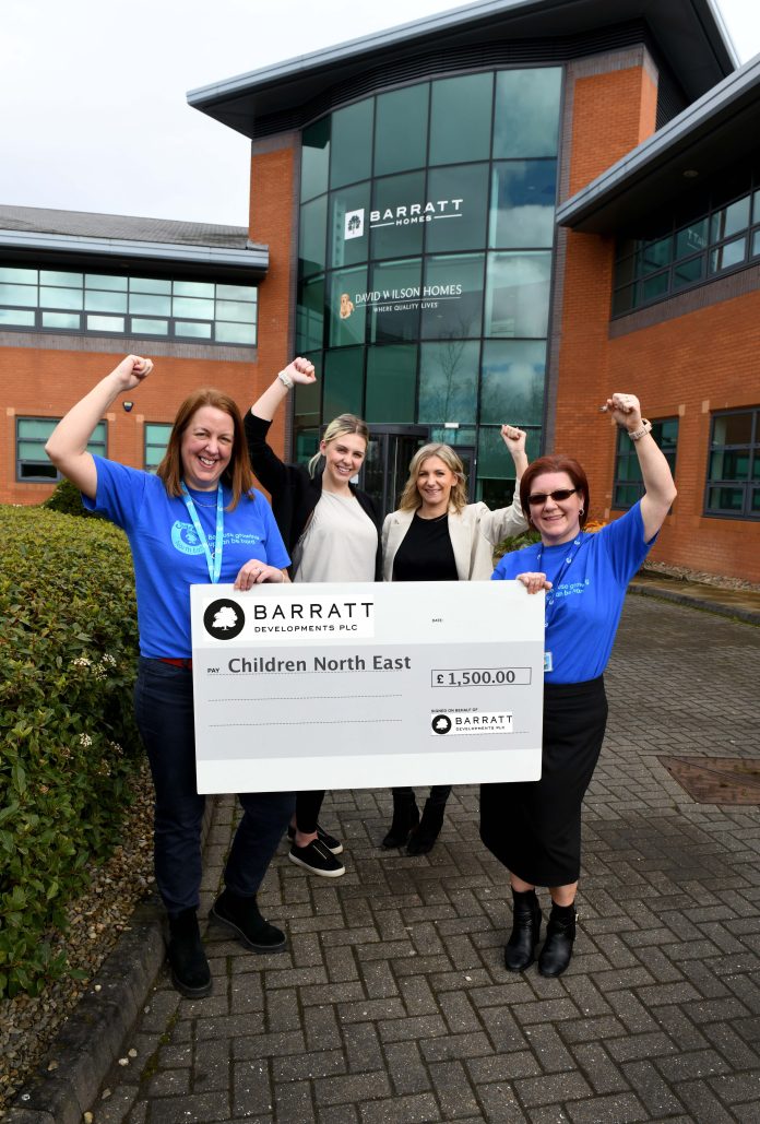 Local Housebuilder Donates £1,500 to Children North East